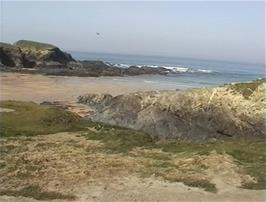 Treyarnon Bay, right opposite the youth hostel